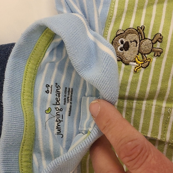 Baby Boys Clothing Bundle Pants Jeans Shirts Romper Sizes 6-12 Months 5 Pieces - Picture 4 of 9